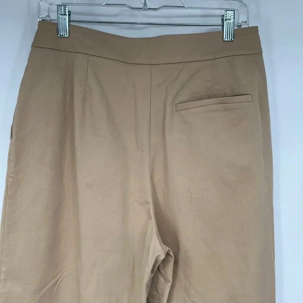 Women's Tan Straight Leg Pants - Picture 5 of 9